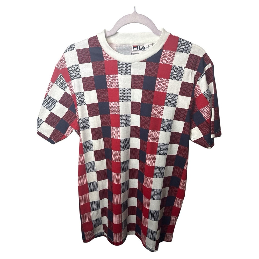 Fila Men's Talaman Tee Checkerboard Logo Printβ T-Shirt Small NWT